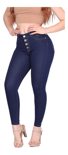 Umarah® Jeans Mujer Mezclilla Stretch Push Up Azul Lat02