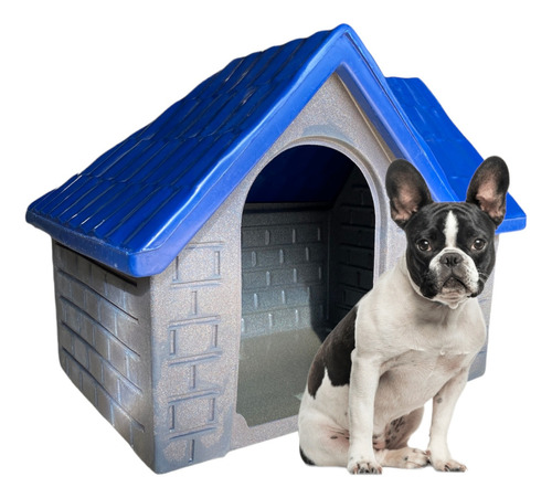 Casinha Plástica Cachorro Bangalo Número 4 Cor Azul