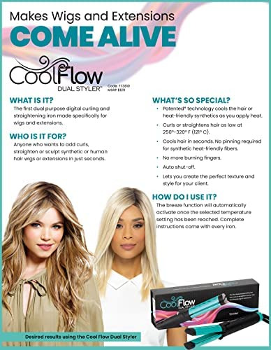 Tresstech Cool Flow Dual Styler | Rizador Y Plancha 2 En 1 |
