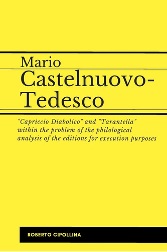 Libro Mario Castelnuovo-tedesco-inglés
