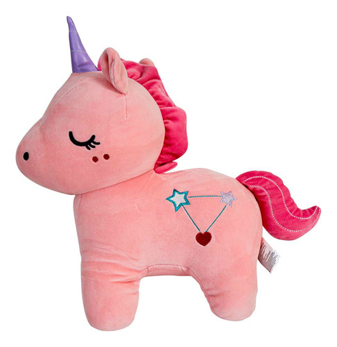 Unicornio Pony De Peluche Super Suave Felpa Rosado Pastel
