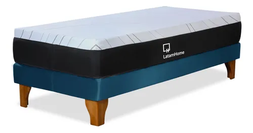 Cama Europea Zen Top Foam Soft Tela Velvet 1.5 Plazas