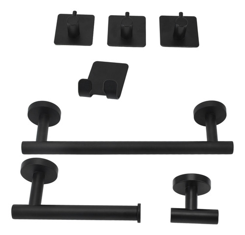 Juego De Toalleros De Acero Inoxidable Para Baño, 7 Piezas,