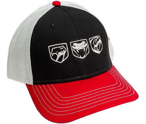 Gorra Camionero Con Tres Logotipos Y Logotipo Dodge Viper Y