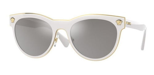 Lentes De Sol Versace Ve2198 1002/6g Blanco P/dama Orig.