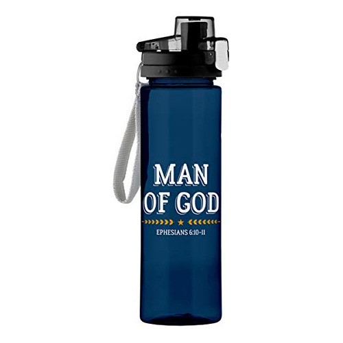 Botella De Agua Del Hombre Azul De Dios Día Del Padre,...