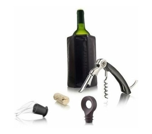 Imagen 1 de 2 de Set Para Vino Wine Set Starter 4 Piezas Vancuvin