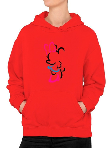 Poleron  Estampado Minnie Mouse Silueta Color Moda Mujer