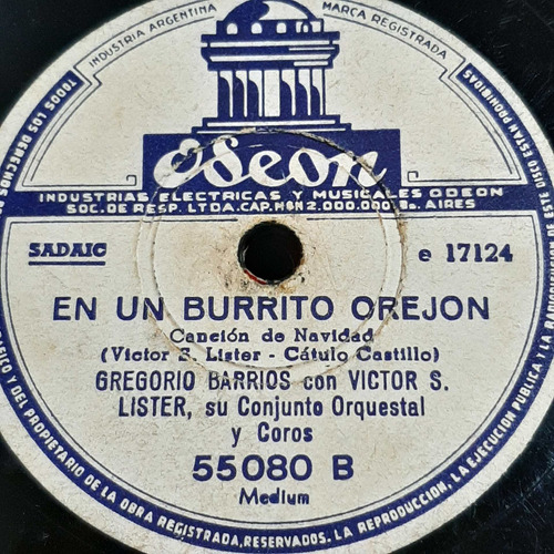 Pasta Gregorio Barrio Victor S Lister Odeon C480