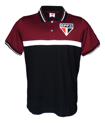 Camisa São Paulo Polo Winner Bordo Spfc Masculina Licenciada