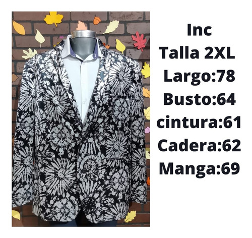 Saco Terciopelo De Flores Para Caballero Talla 2xl