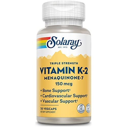 Solaray Triple Resistencia Vitamina K-2 Como Mk-7, Qi0ar