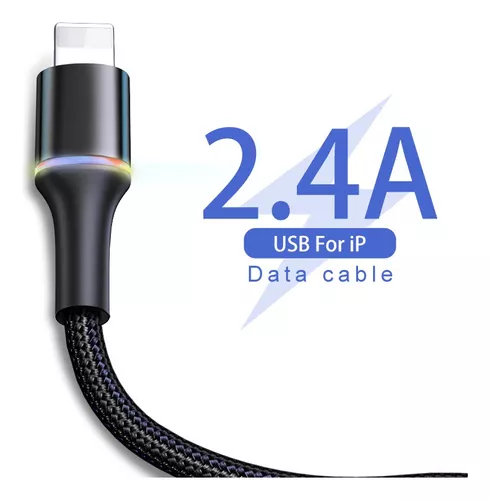 Baseus - Cable de datos y carga rápida de USB-C a Lightning 2.4A