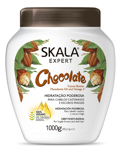 Mascarilla Skala 2 En 1 Chocolate Nutre Y Repara 1000g