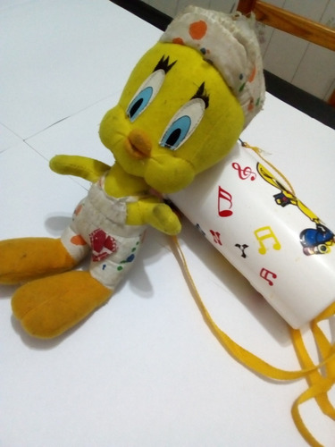 Muñeco Tweety Original Looney Tunes 1998 Y Vaso (Usado)