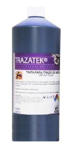 Tinta Para Marcar Metal Trazatek Azul Para Trazos 1 Litro