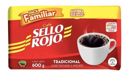 Cafe Colombiano Sello Rojo 600 Gramos