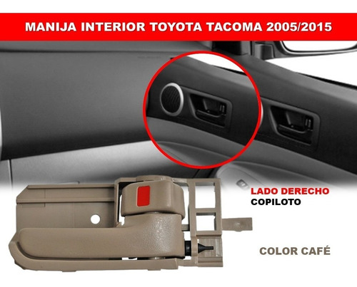 Manija Interior Derecha Color Café Toyota Tacoma 2005-2015