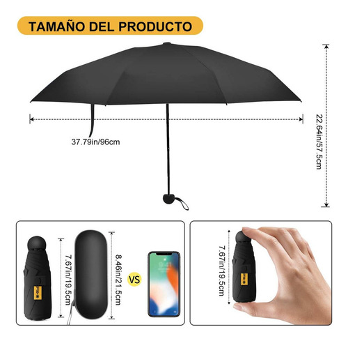 Sombrillas Para Lluvia Portátil Uv,eight Bones And Five