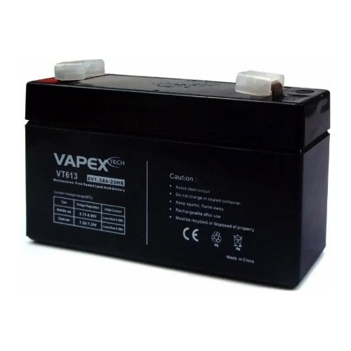 Bateria De Gel 6v 1.3 Ah Vapex