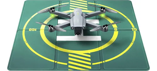 Almohadilla De Aterrizaje Para Drones De 75 Cm – Plegable Y Portátil, Impermeable Con Reflejos Nocturnos, Compatible Con DJI Mavic Y FIMI (Color Negro)