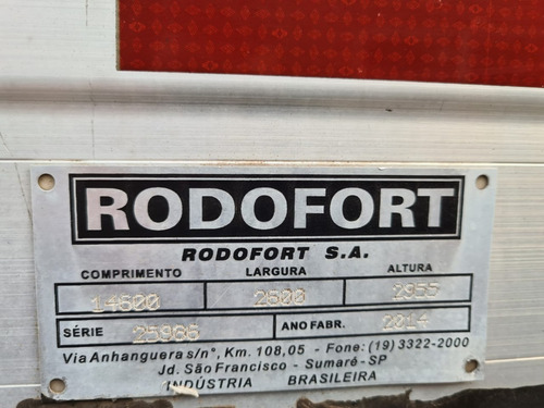 Carreta Baú 28 Pallets Rodofort 2014