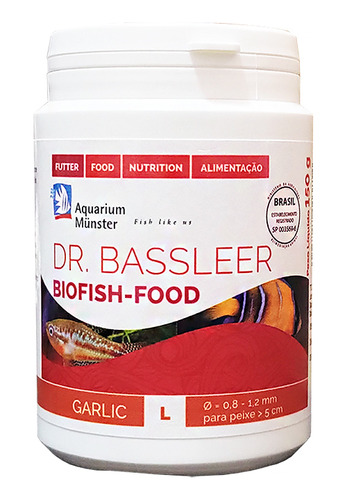 Dr Bassleer Garlic L (1mm) 150g - Ração Peixes