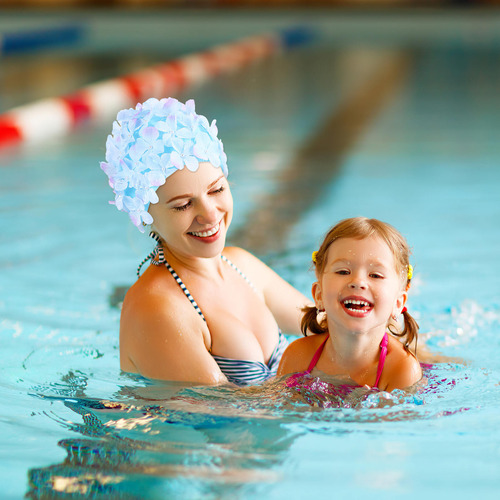 2 Gorros De Natación Para Mujer, Gorros De Natación Elástico