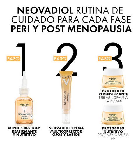 Crema Antiedad De Ojos Y Labios Vichy Neovadiol 15ml Momento de aplicación Día/Noche Tipo de piel Todo tipo de piel