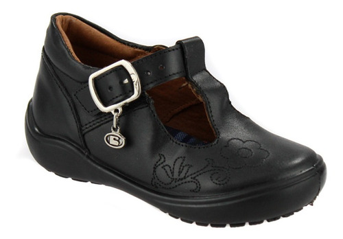Calzado Zapato Niña 172101-a Coqueta Escolar Piel Negro Choc