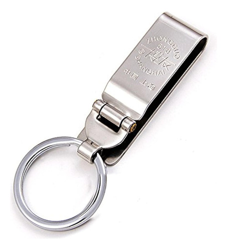 Llavero De Acero Inoxidable Con Clip De Cinturón