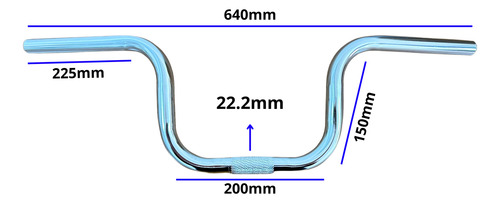 Guidão De Cg Reforçado Cromado Bicicleta Montadinha Lbs Bike