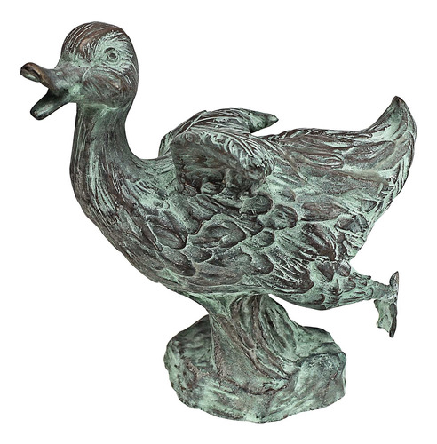 Design Toscano El Lindell Estanque Bronce Patos Escupir Jard