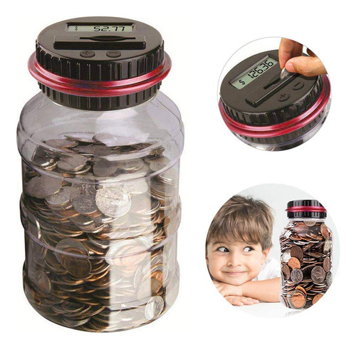 Alcancia Digital De Monedas De 2.5 L, Contador De Alcancia L