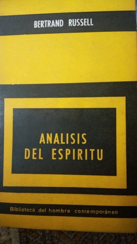 Bertrand Russell - Análisis Del Espíritu