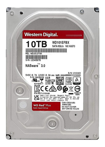 Disco Duro 10tb Western D. Sata 3.5'' 5400rpm Red Nas 24/7 