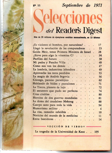 Selecciones Del Reader´s Digest Nº370 Septiembre 1971