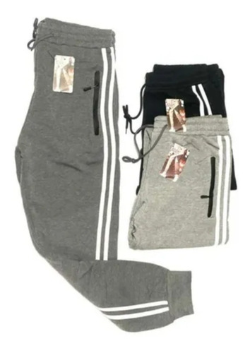 Pack 03 Pantalones Buzo Jogger Deportivo Con Polar Hombre
