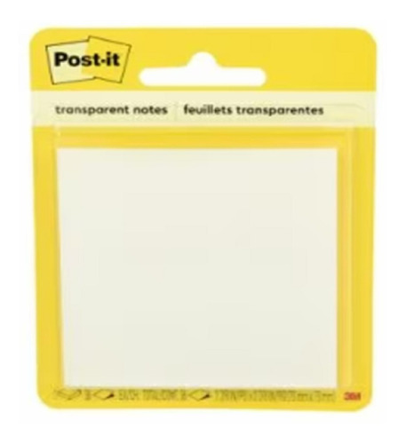 Notas Adhesivas 3m Post-it 2.8x2.8 Transparentes 36 Hojas 