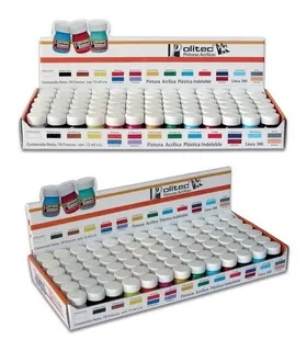 Pinture Politec Acrilica Surtido Capacidad Pz 20 Ml Est 78pz