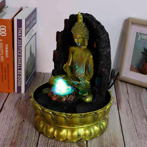 Fuente De Mesa De Resina Con Diseño De Buda