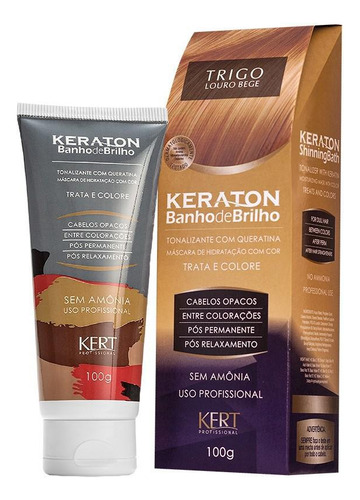 Coloração Keraton Banho De Brilho Trigo