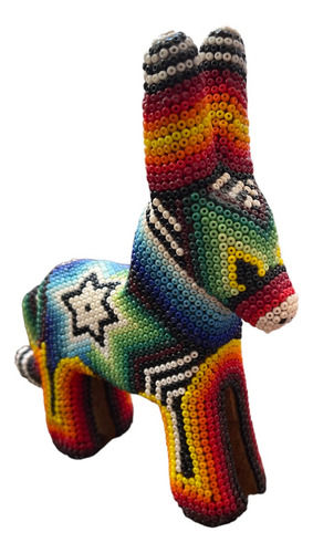 Conejo Forrado Con Chaquira, Artesanía Huichol