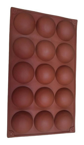 Molde De Media Esfera En Silicona 5 Cm Chocolate Reposteria