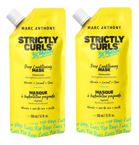 2 Pack Ma Strictly Curls 3x Moisture Deep Treatment Mask