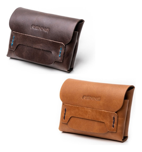 Combo X2 Billeteras Hombre Cuero Vacuno Premium Uco - Renno Color Suela Y Chocolate