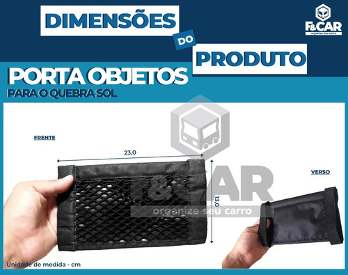 Rede Porta Objetos/ Celular Para O Quebra Sol Do Carro