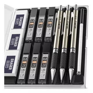 0.5 Mm Art Mechanical Pencils Set In Storage Case, 3 Pc...