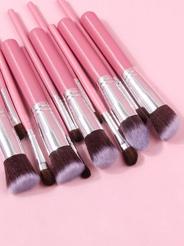 Set De Brochas De Maquillaje Con Cerdas Suaves, 10 Piezas