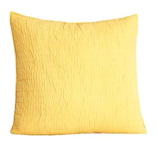 Beyoutiful Home Basic Sham Acolchado Euro Color Amarillo